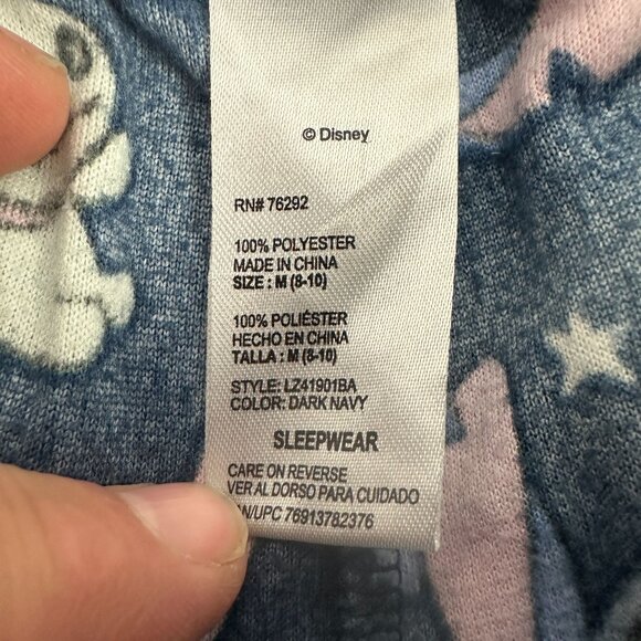 Disney Stitch Womens Sleepwear Pants Size Medium 8-10 Dark Navy Polyester - Picture 4 of 5